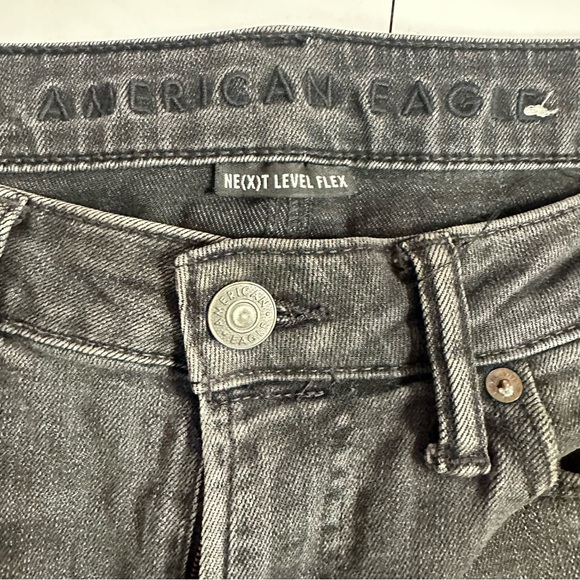 American Eagle Outfitters Men's Distressed Black Skinny Jeans, 32 - Picture 3 of 8